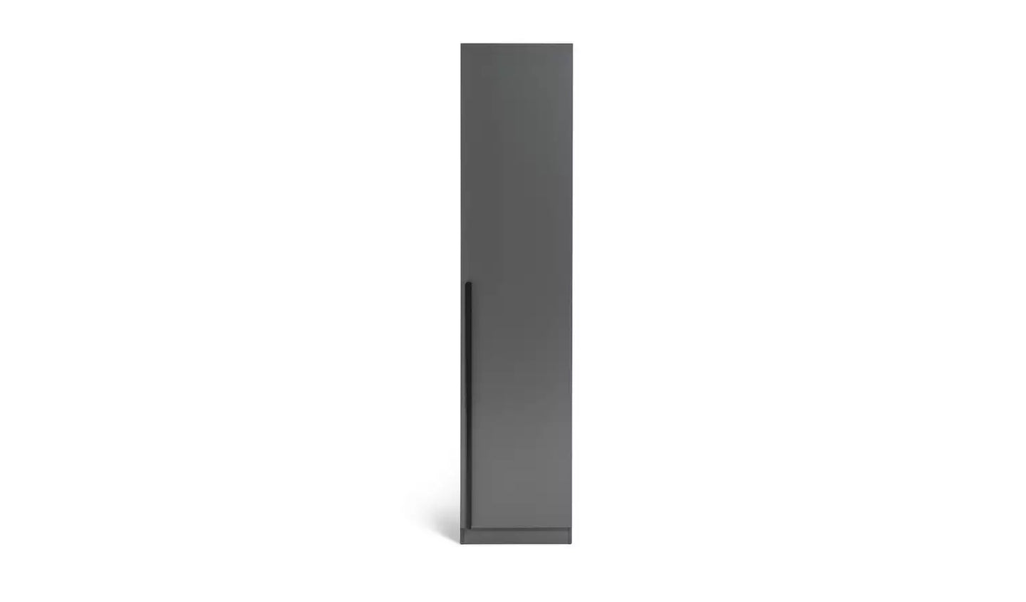 Habitat Munich 1 Door Wardrobe - Anthracite